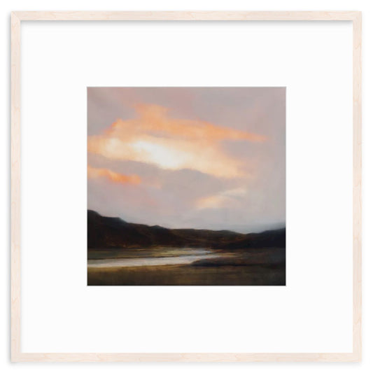 Glow on the Horizon, 31x31" framed print