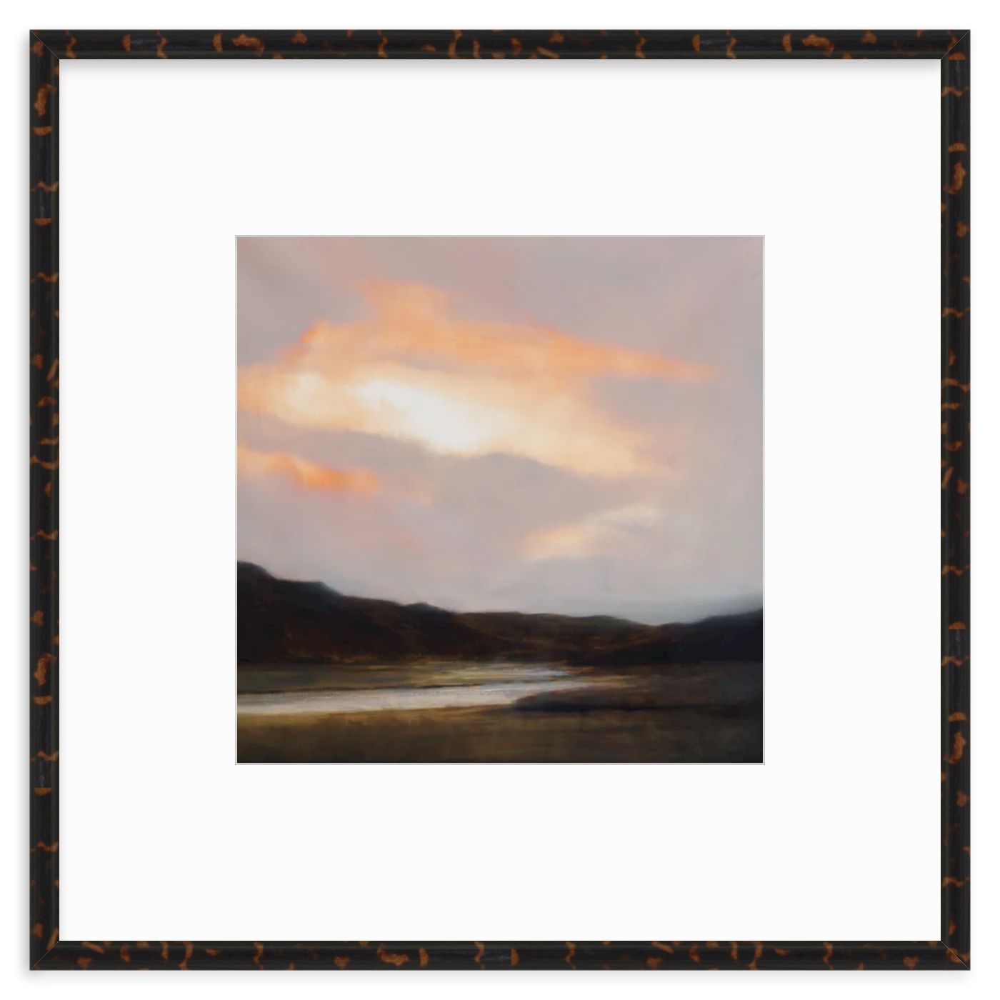Glow on the Horizon, 31x31" framed print