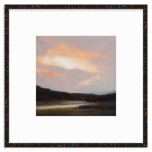 Glow on the Horizon, 31x31" framed print